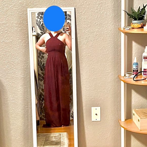 Lulu*s Air of Romance Gown- Wine Red- Size 4 - Picture 5 of 5